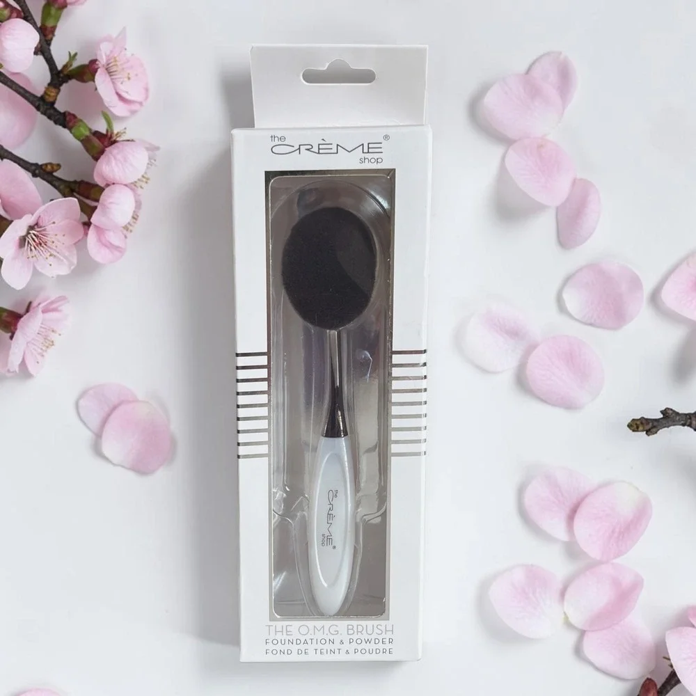 The Crème Shop O.M.G. Brush White New Foundation Powder Oval Multi-Use